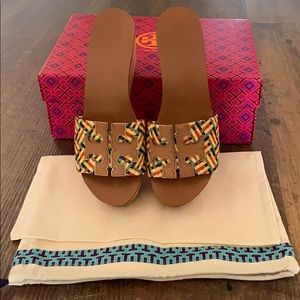 NIB Tory Burch Ines Wedge Slide Sandal